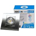 Nicor Lighting Nicor Lighting DQR2-AA-10-120-3K-NK 2 in. Square Eyeball LED Downlight; Nickel - 3000K DQR2-AA-10-120-3K-NK